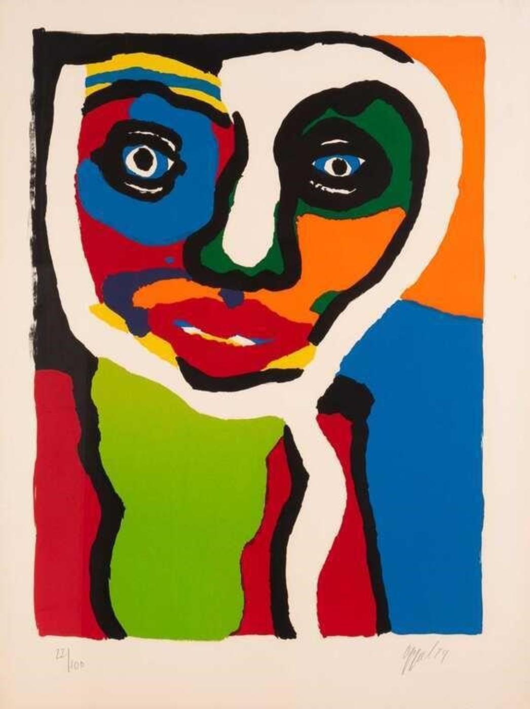 Karel Appel (1921-2006) - Face, 1974