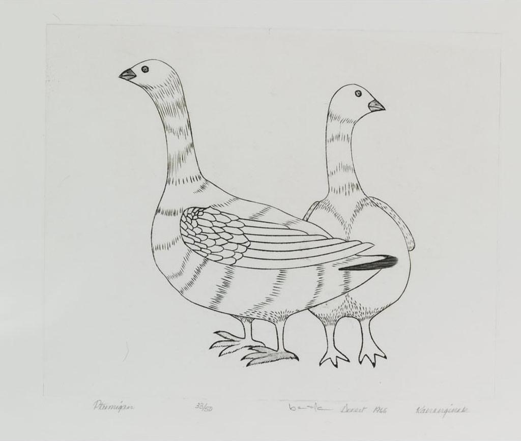 Kananginak Pootoogook (1935-2010) - Ptarmigan