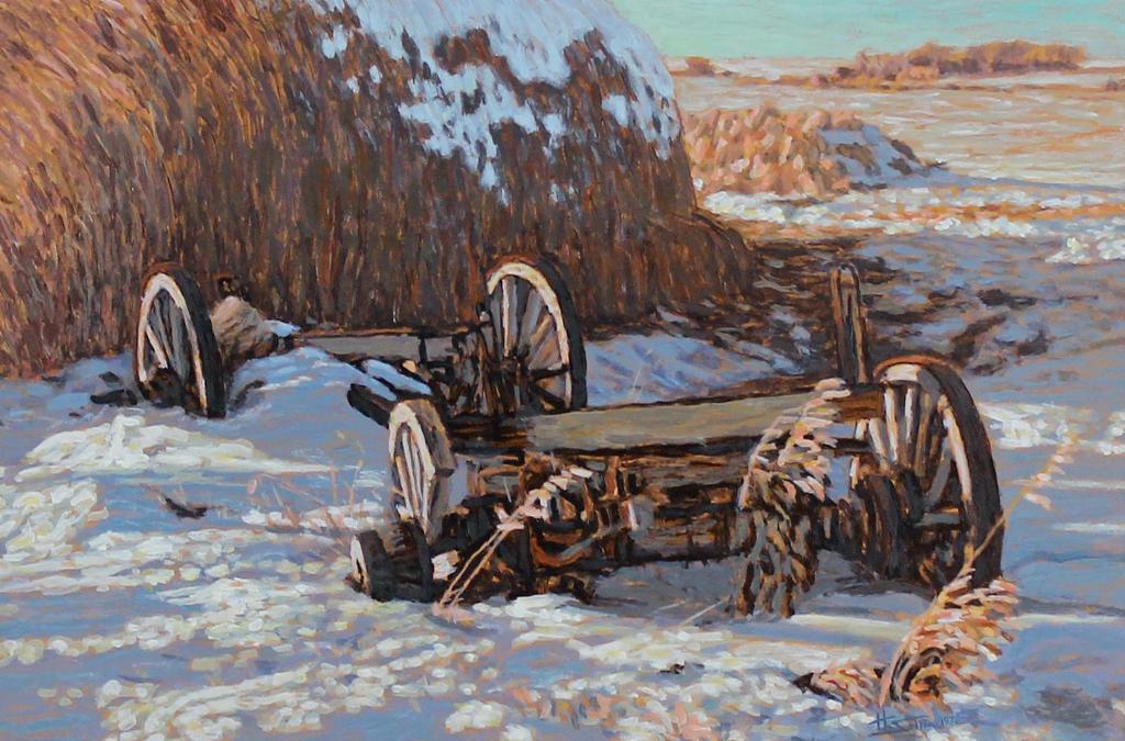 Herbert Otto (Herb) Sellin (1943) - Wagon #2, J. Leask Farm, Madden, Alta; 1978