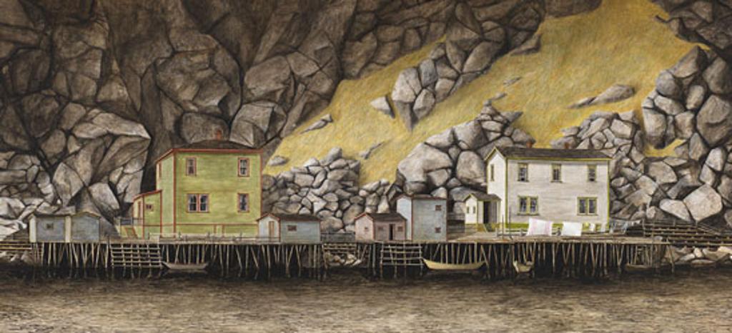 Michael Peter French (1951) - Fishing Village, Newfoundland