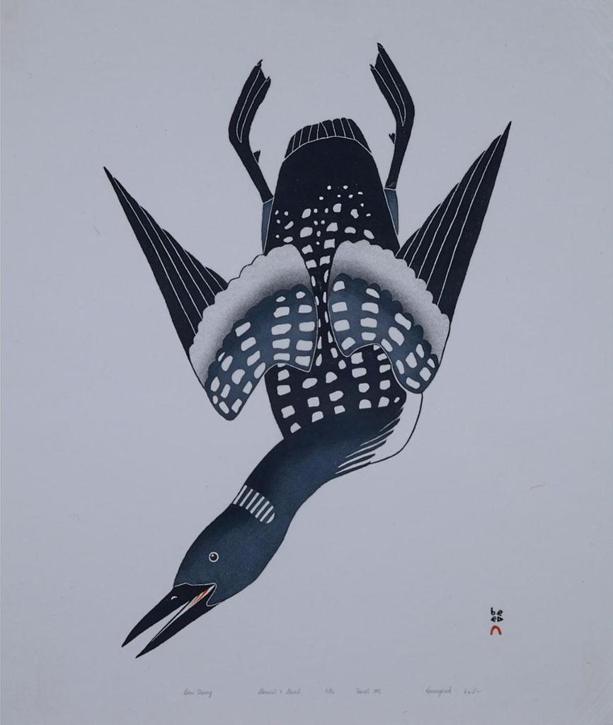 Kananginak Pootoogook (1935-2010) - Loon Diving