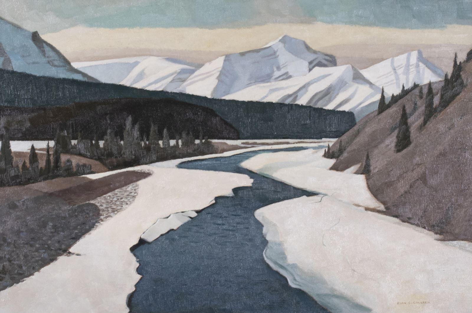 Alan Caswell Collier (1911-1990) - March Flows Into April (At Saskatchewan River Crossing); 1982