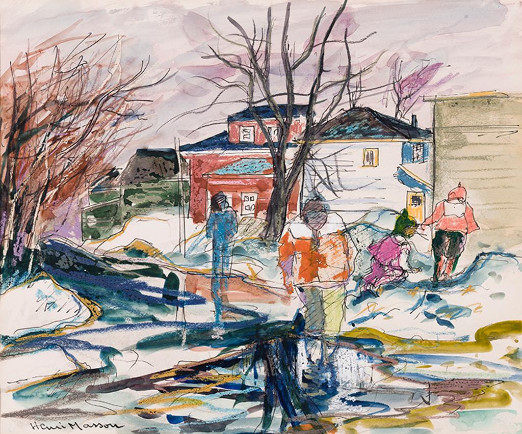 Henri Leopold Masson (1907-1996) - Children Playing in Winter