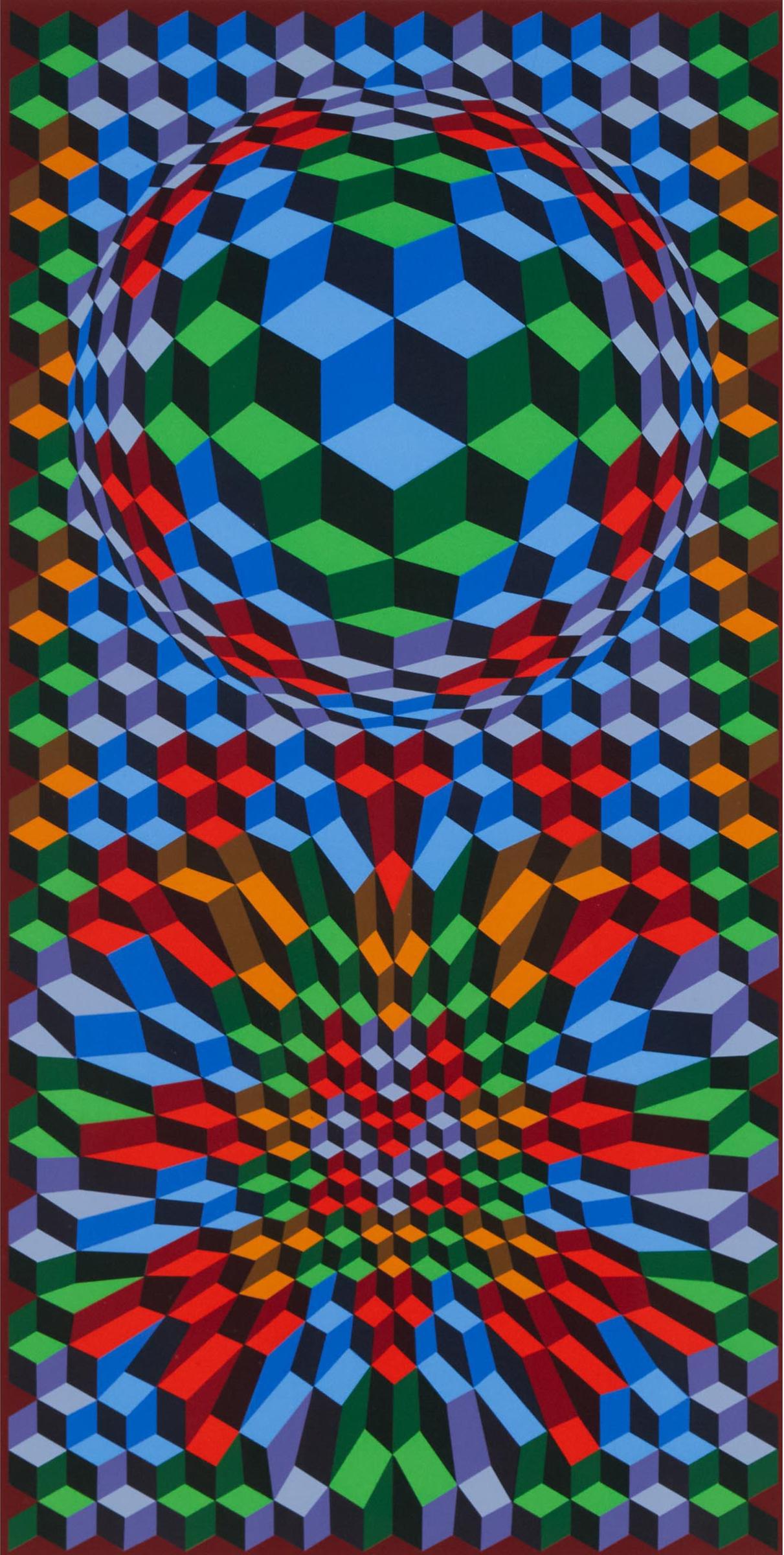 Victor Vasarely (1906-1997) - PRISMS, CA. 1970