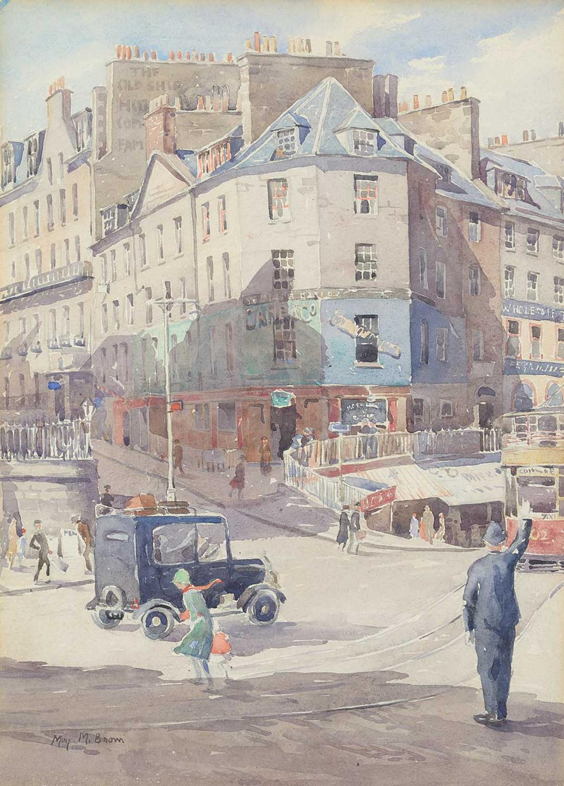 May M. Brown - Untitled - A Busy Street Corner