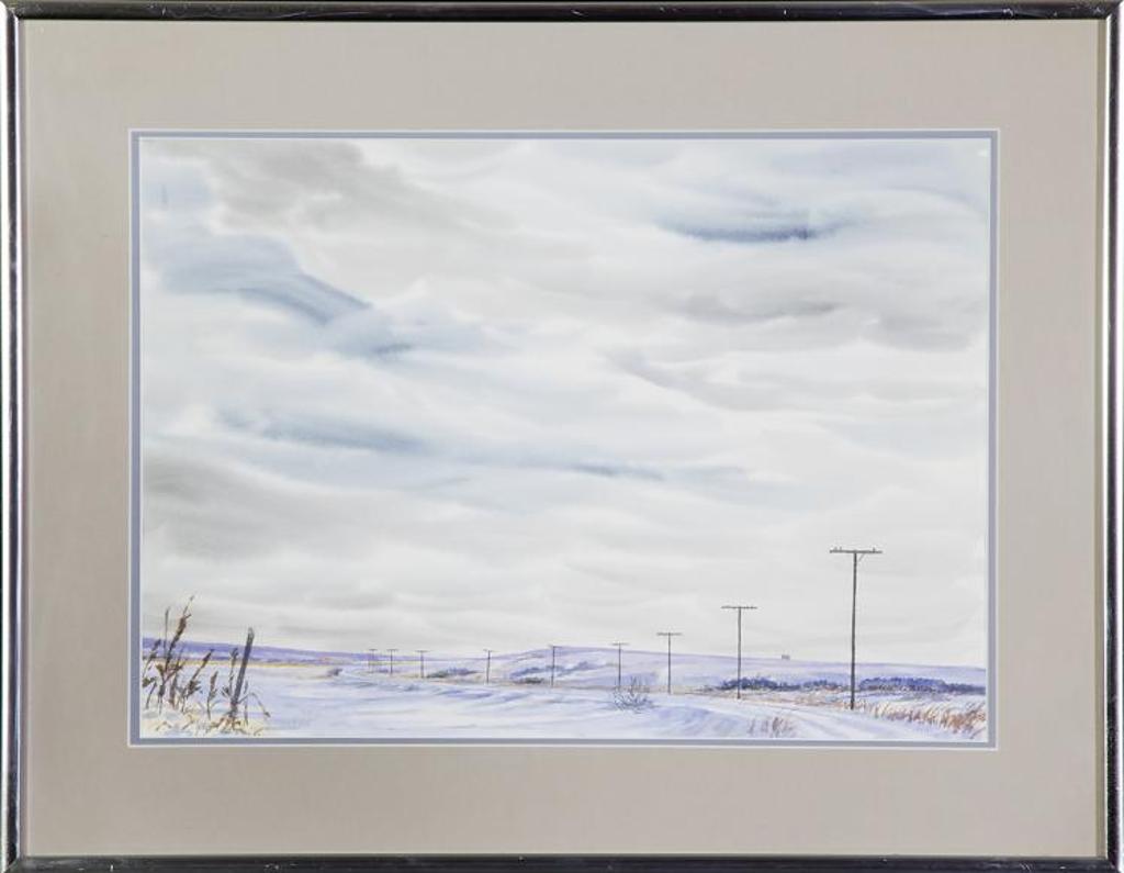 Dennis Nokony (1951) - Untitled - Prairie Road in Winter