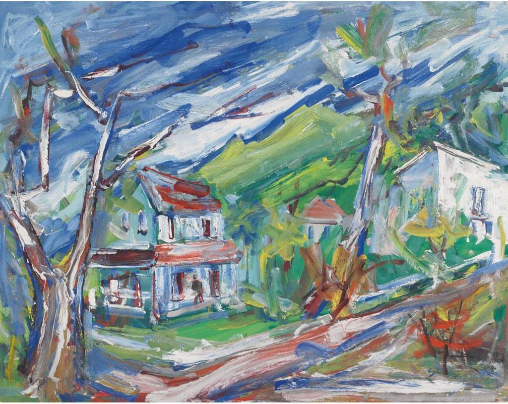 Samuel (Sam) Borenstein (1908-1969) - Stormy Landscape With Farmhouse