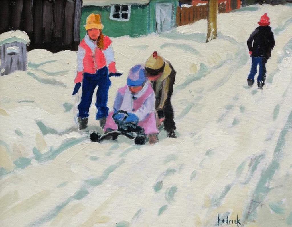 Ron Hedrick (1942) - Winter Fun In Back Lane