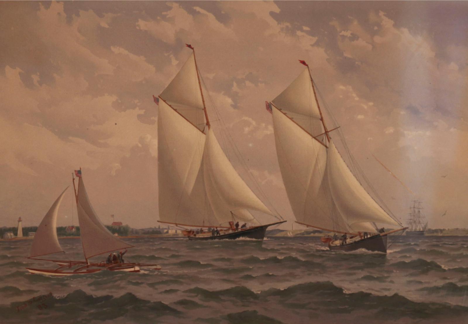 Frederic Schiller Cozzens (1846-1928) - Plate From American Yachts, 1883