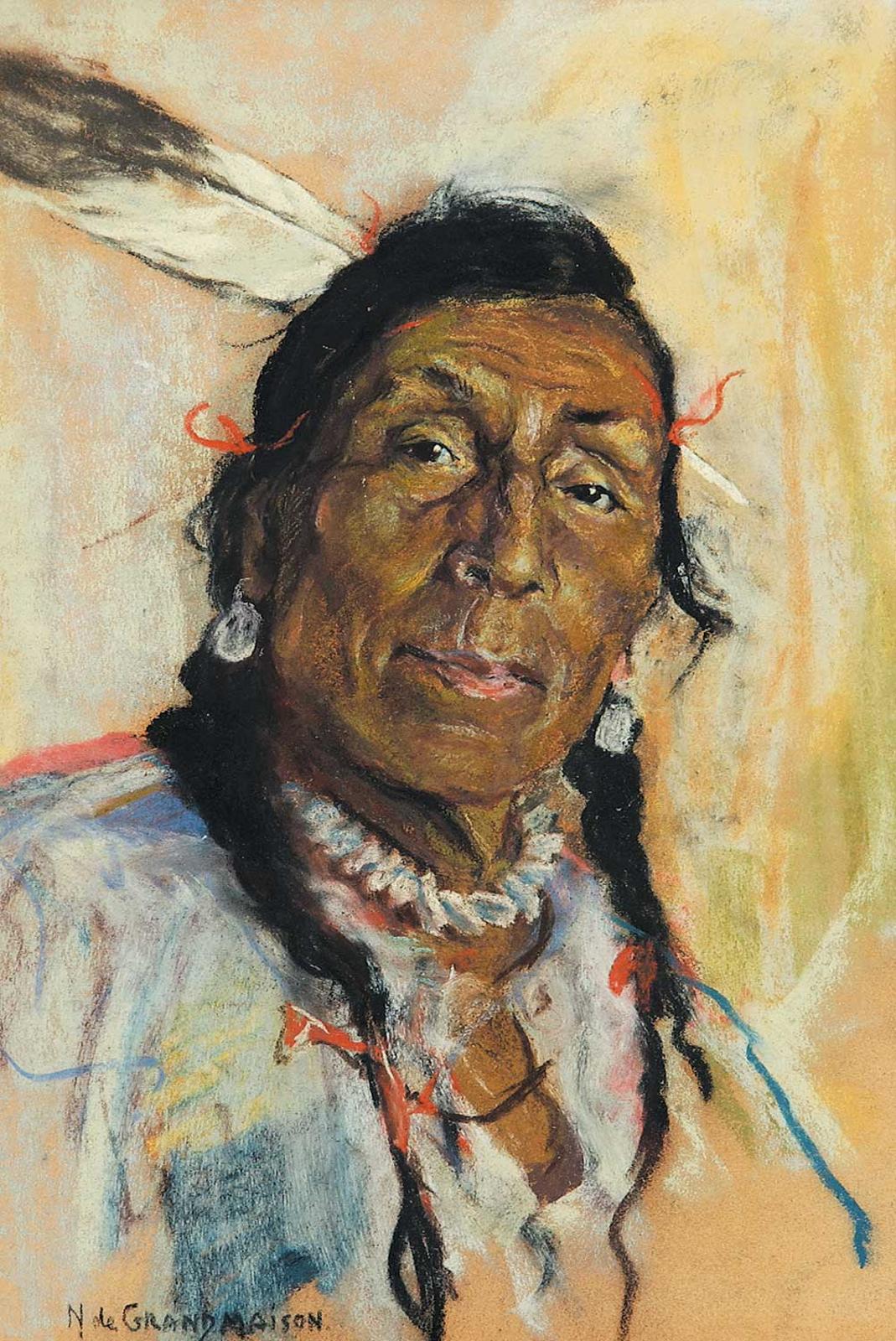 Nicholas (Nickola) de Grandmaison (1892-1978) - Blood Indian Near Cardston, Alberta