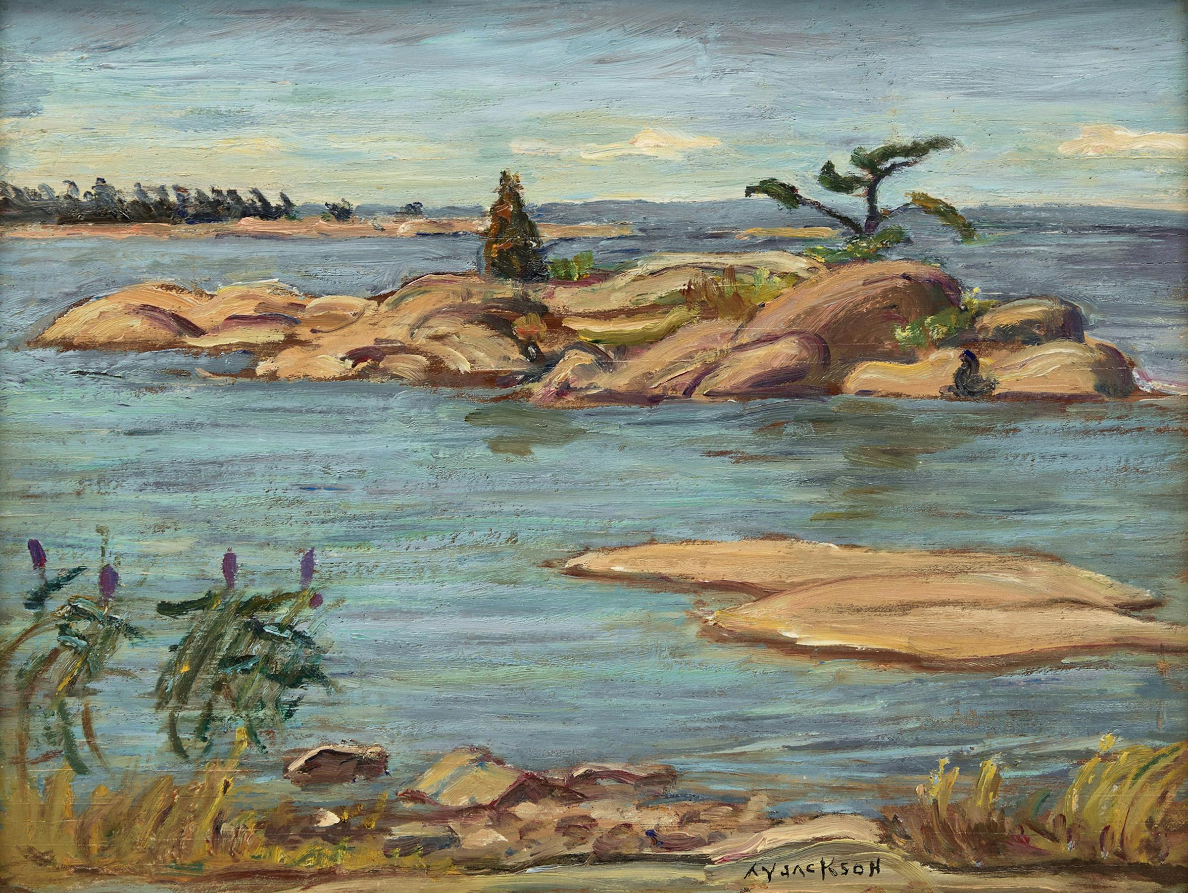 Alexander Young (A. Y.) Jackson (1882-1974) - View from Robertson's Island, Georgian Bay, 1967