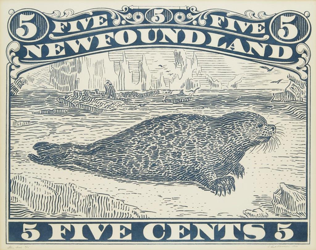 Christopher John Pratt (1935-2022) - Blue Seal (Newfoundland Five Cents)