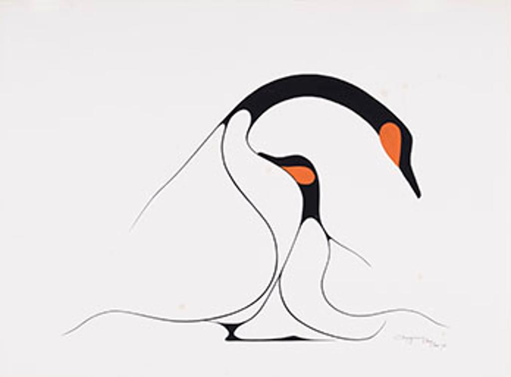 Benjamin Chee Chee (1944-1977) - Two Geese Standing