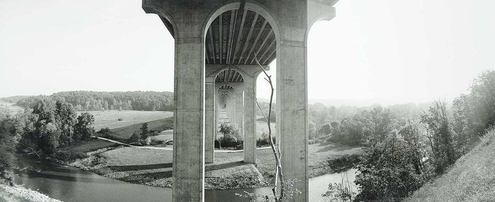 Geoffrey James (1942) - Interstate 80 and the Cuyahoga National Park [Viaduct of the Ohio Turnpike]