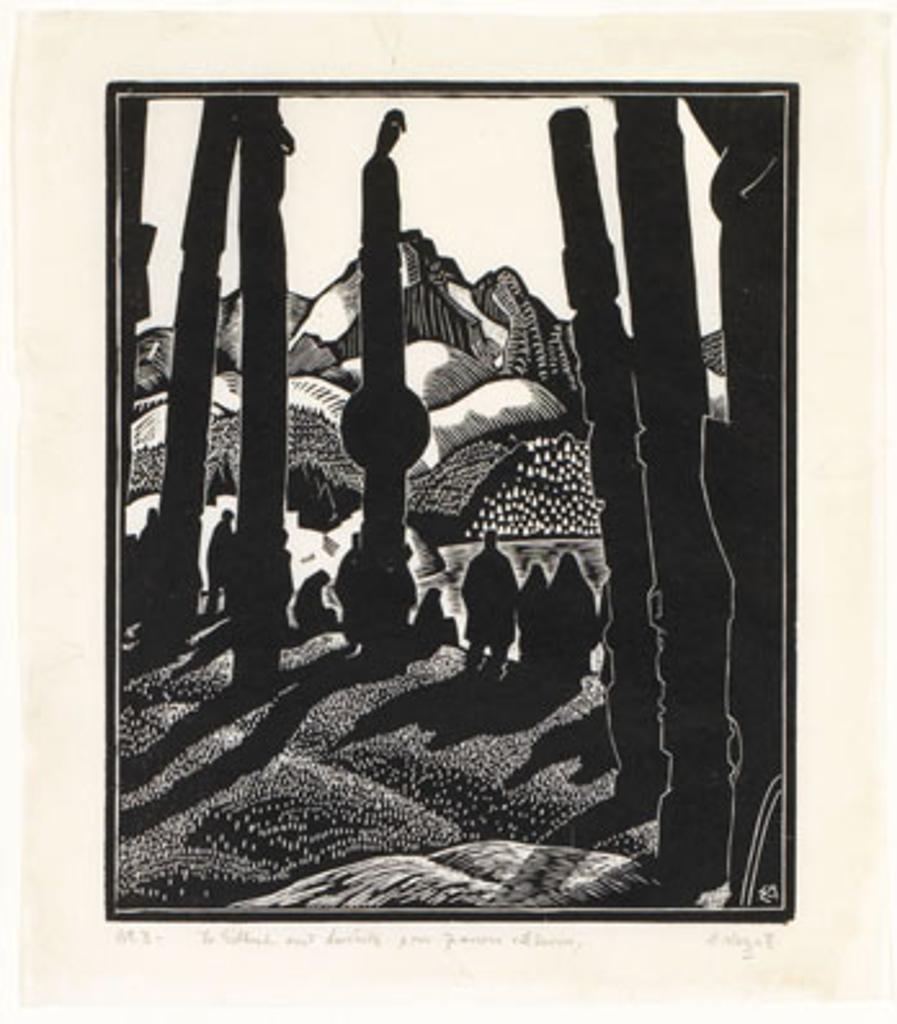 Edwin Headley Holgate (1892-1977) - Totem Poles, No. 4