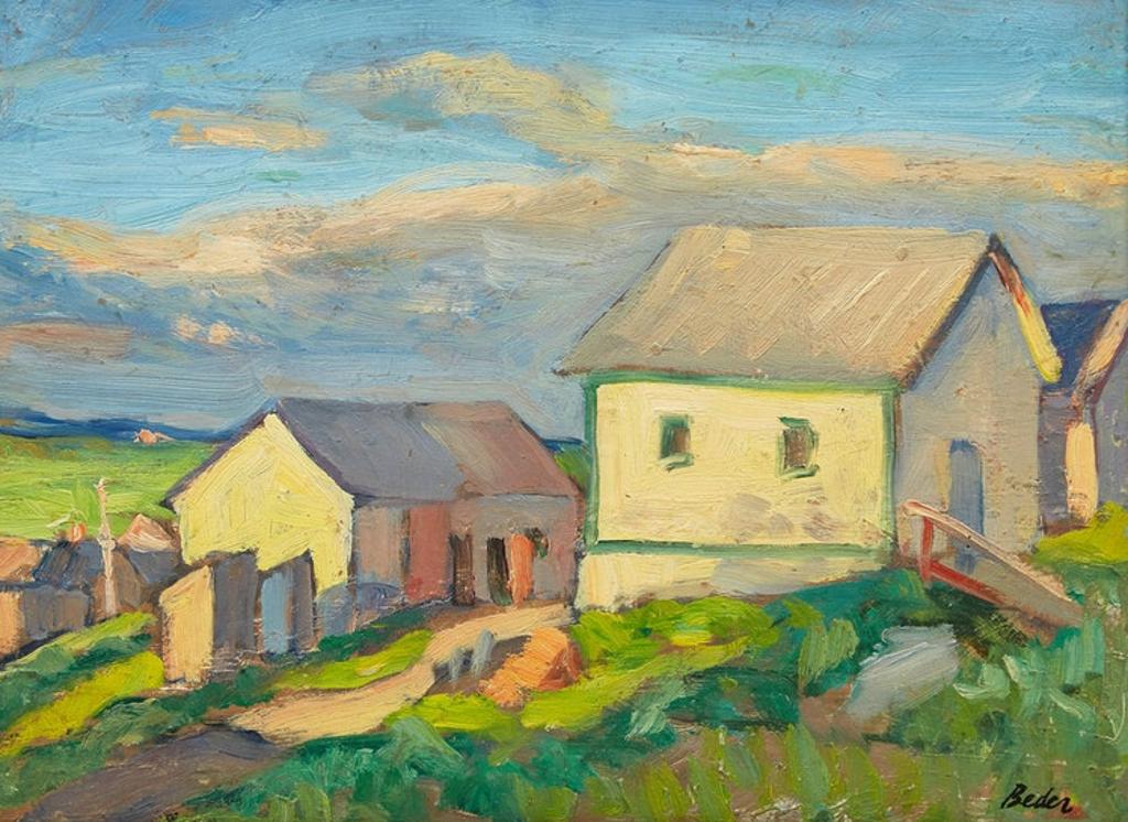 Jack Beder (1910-1987) - Farm Buildings, Lac St. Jean area