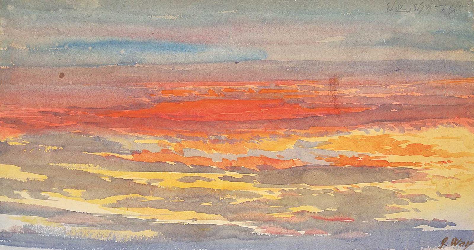 Charles Jones (C. J.) Way (1834-1919) - Untitled - Study of Sunset