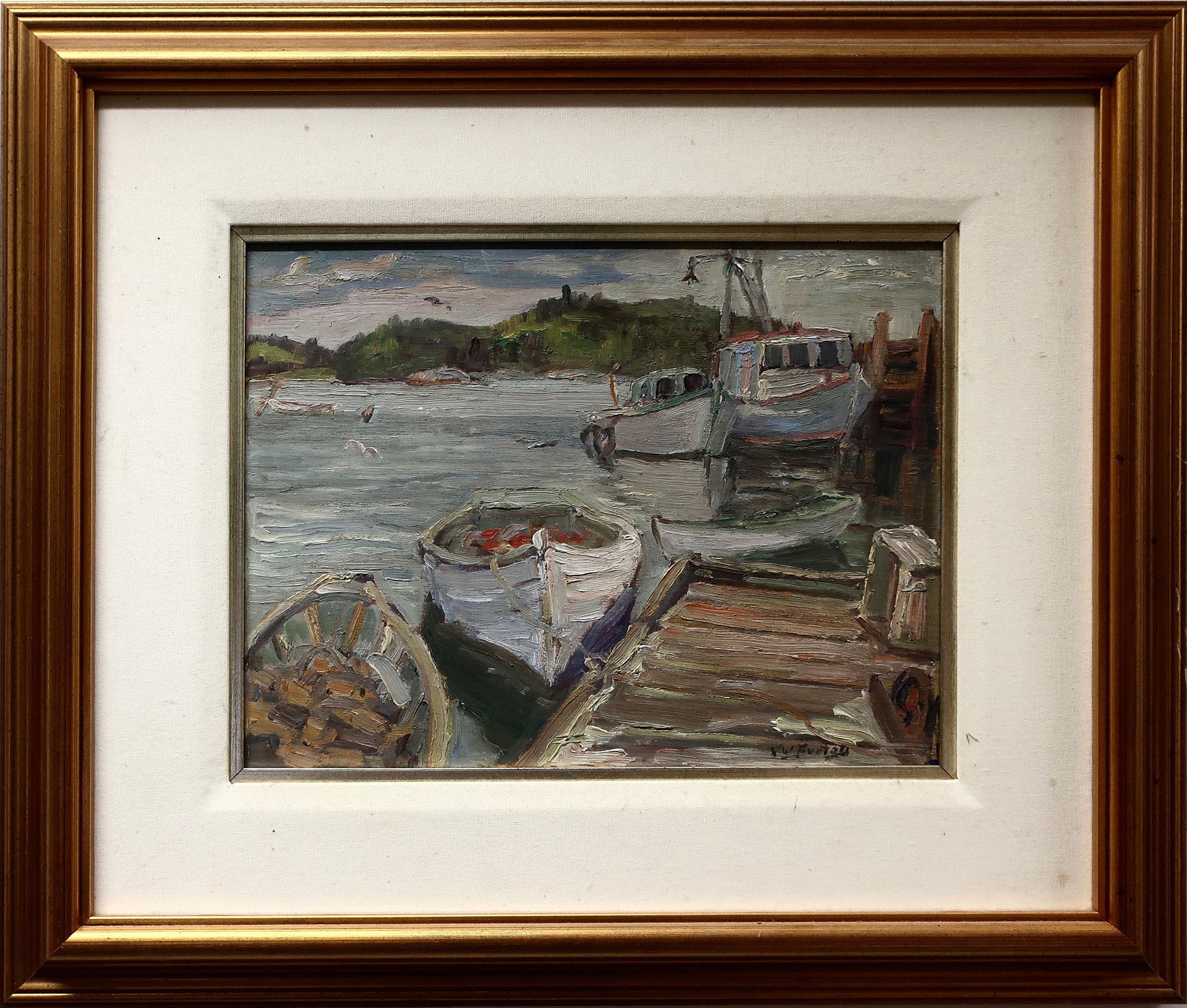 Ralph Wallace Burton (1905-1983) - Boats At Beaver Harbour, New Brunswick