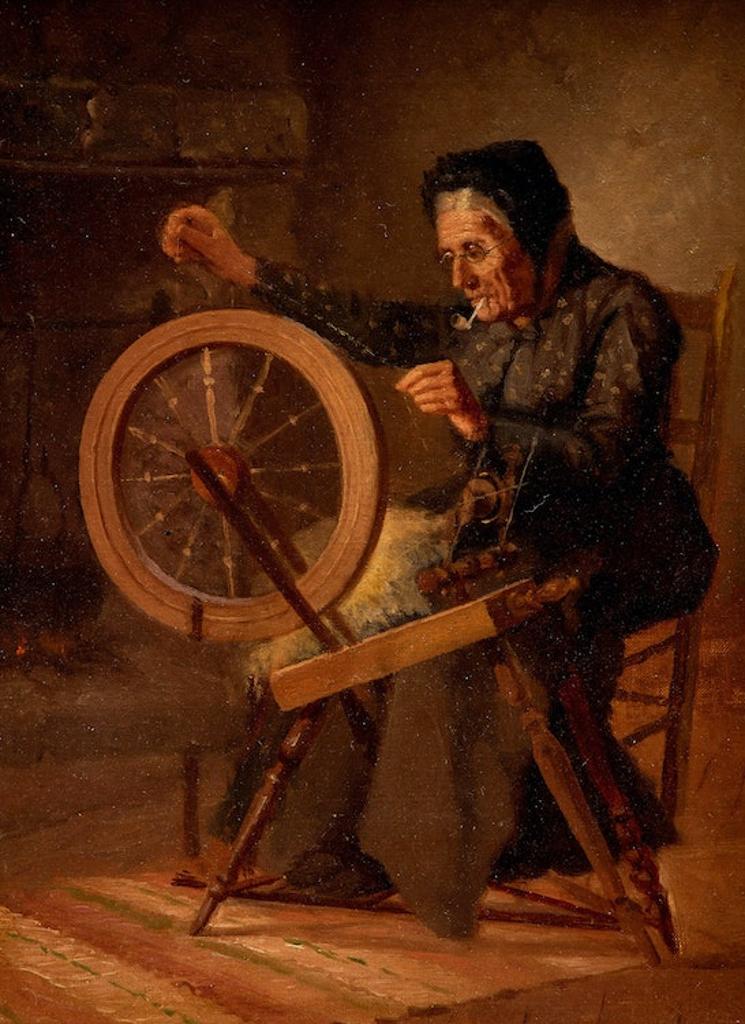 William Raphael (1833-1914) - Old Lady Spinning