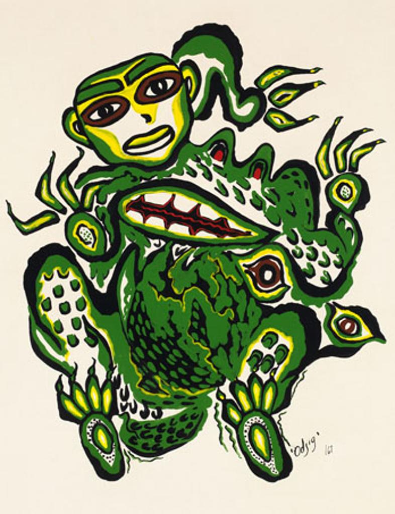 Daphne Odjig (1919-2016) - Nanabozho in the Frogskin