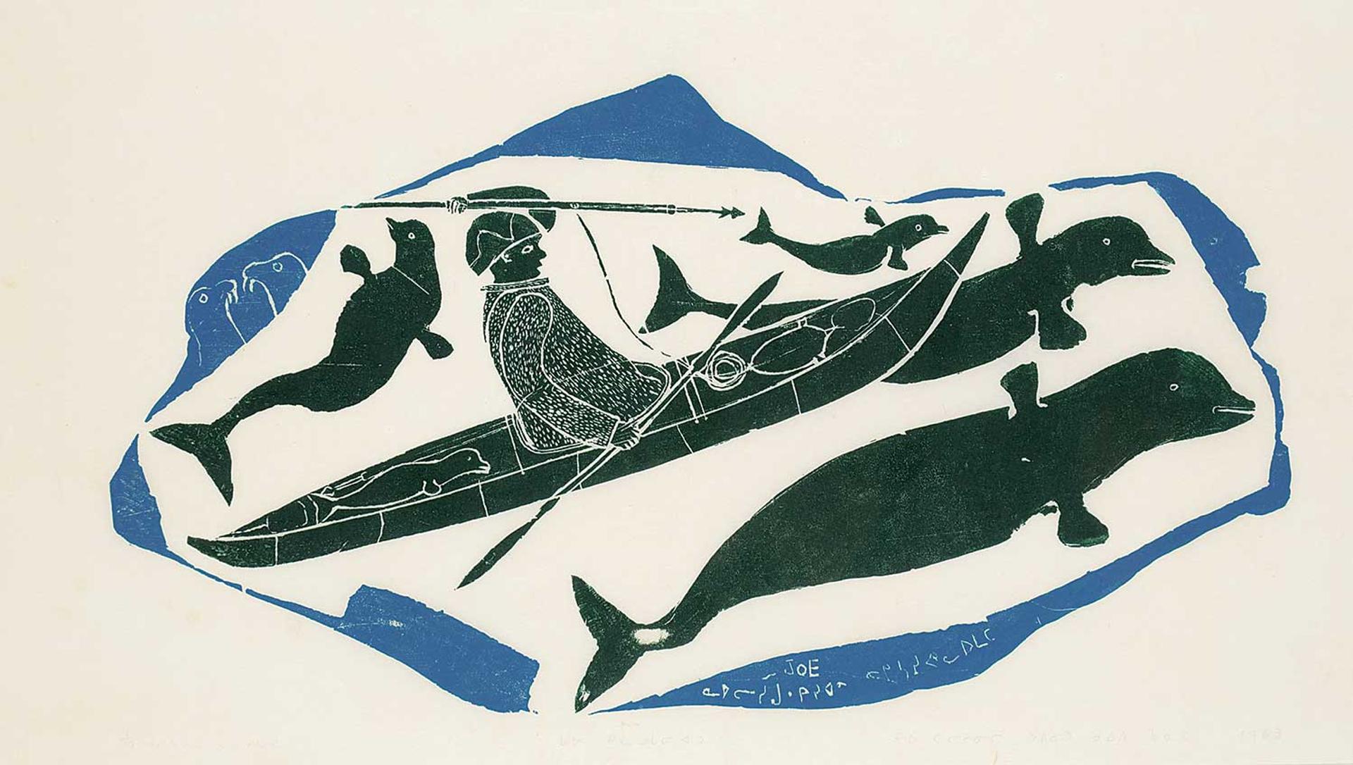 Joe Talirunili (1893-1976) - Hunting Whales by Kayak  #9/30