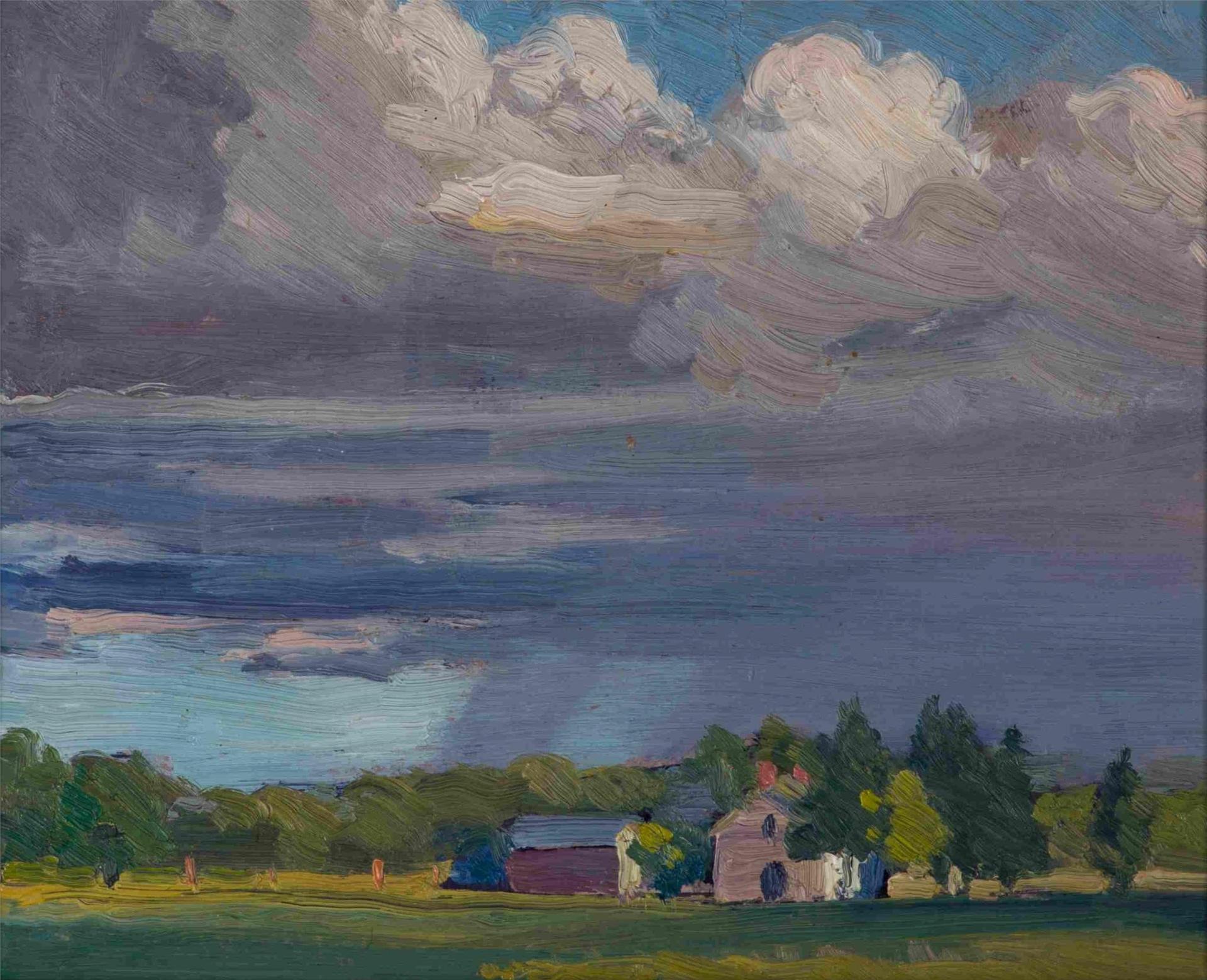 Sylvia Karen Hahn (1911-2001) - Booth's House, Thunderstorm to the South (1932)