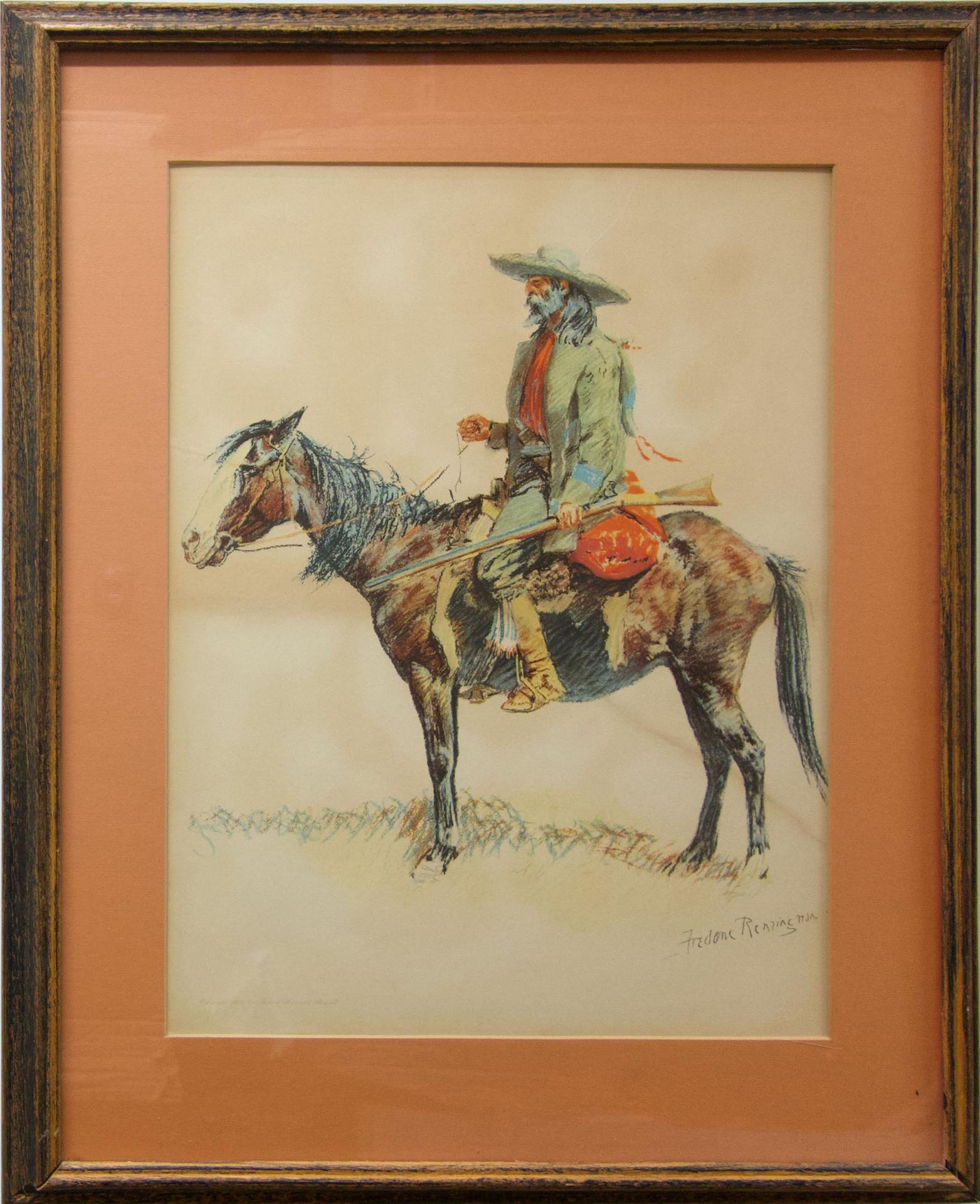 Frederic Sackrider-After Remington (1861-1909) - Untitled (A Scout On Horseback)