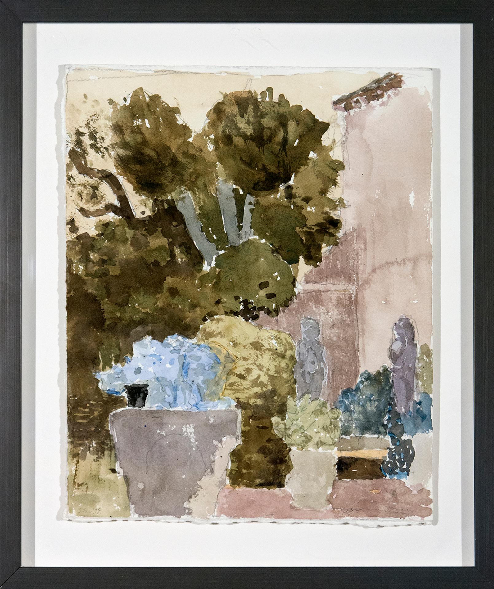 John Richard Fox (1927-2008) - Corner of Habsburg Garden, Venice, 1997