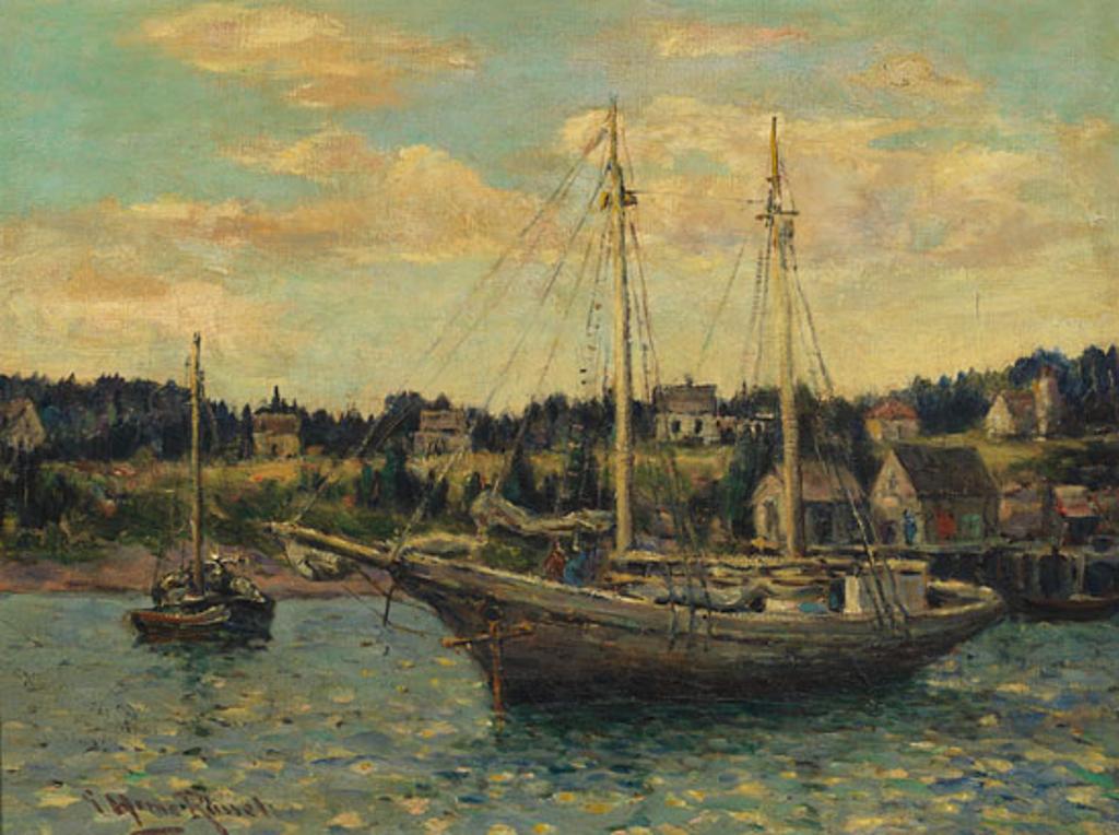 George Horne Russell (1861-1933) - Schooner at St. Andrews