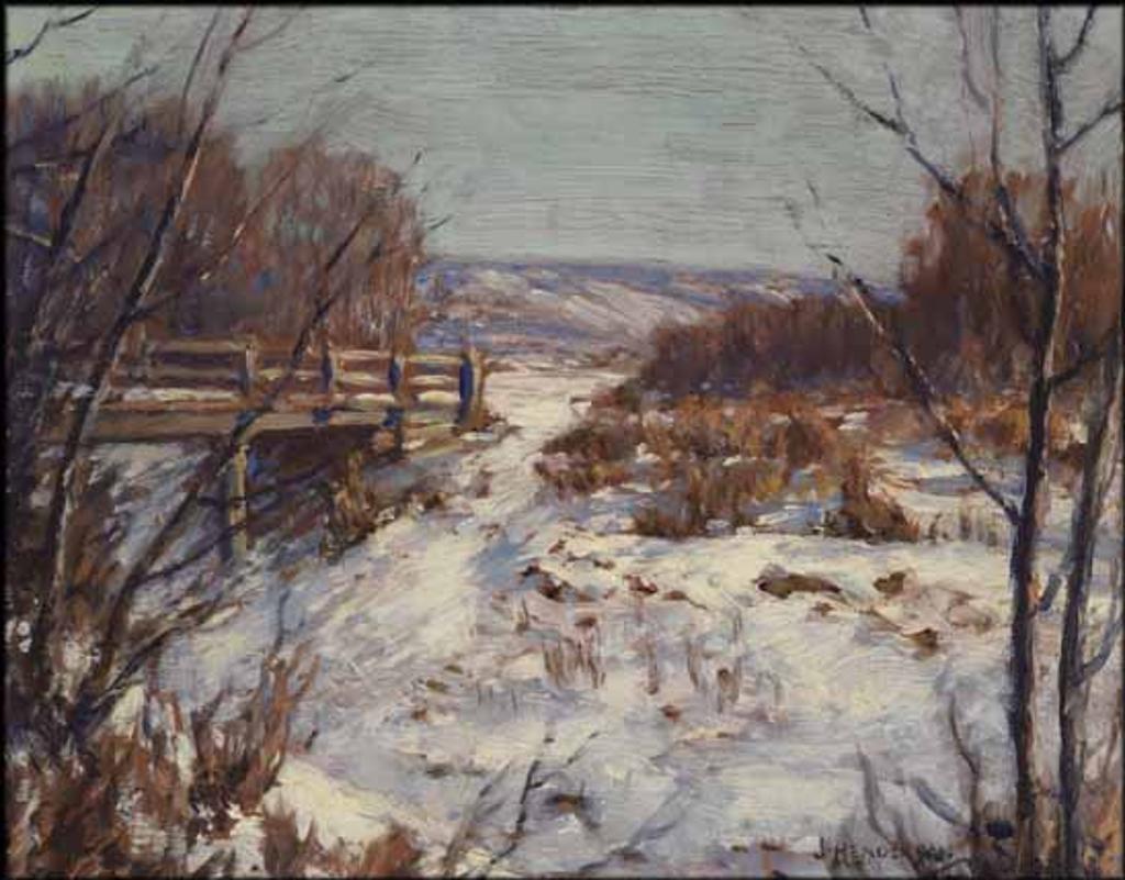 James Henderson (1871-1951) - Creek in Winter - Near Fort Qu'Appelle