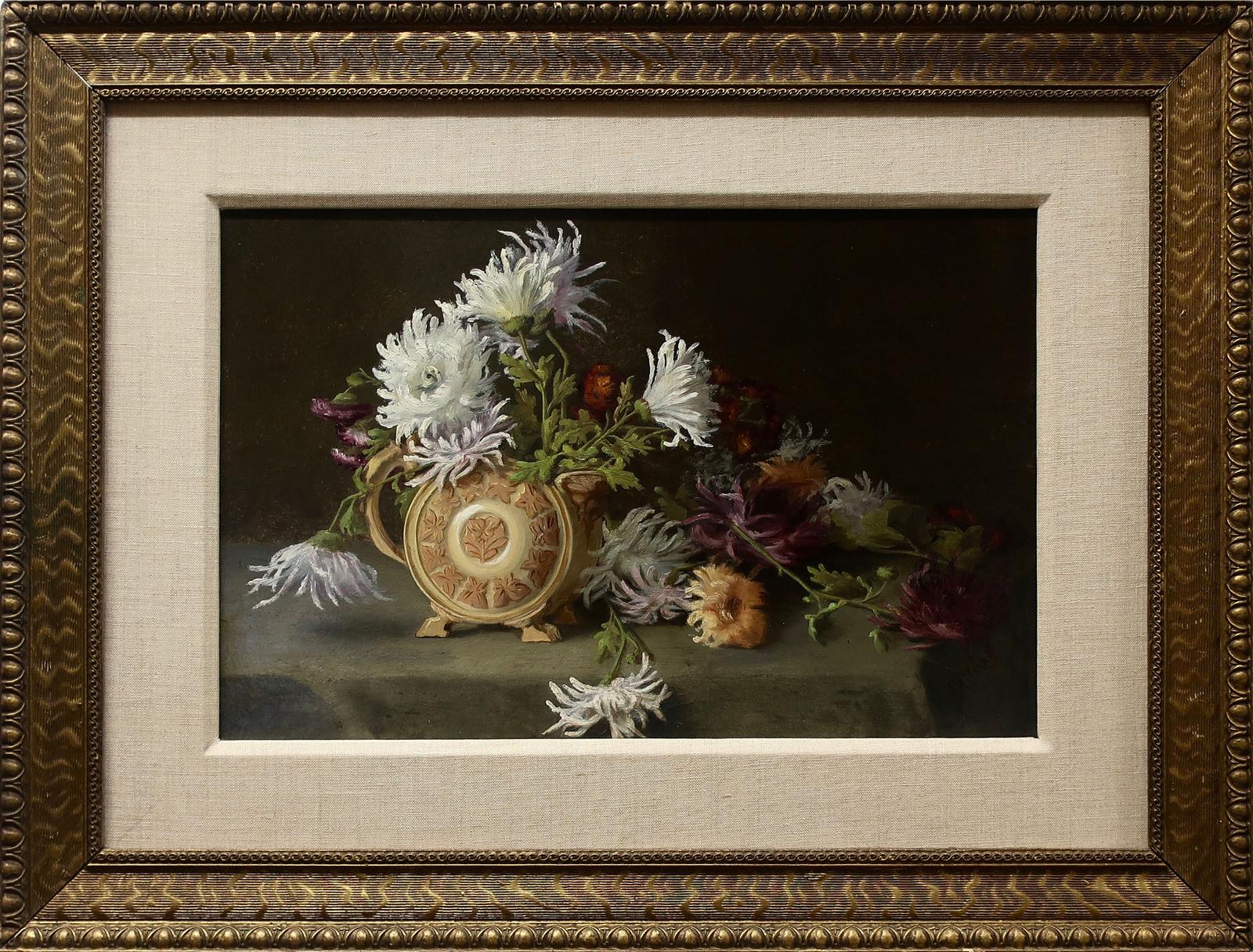 J.H. Ward - Still Life - Chrysanthemums