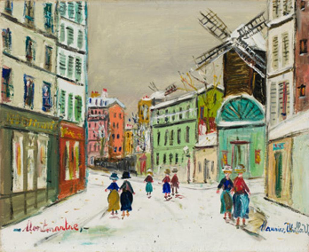 Maurice Utrillo (1883-1955) - Moulin de la Galette, rue Lepic, Montmartre