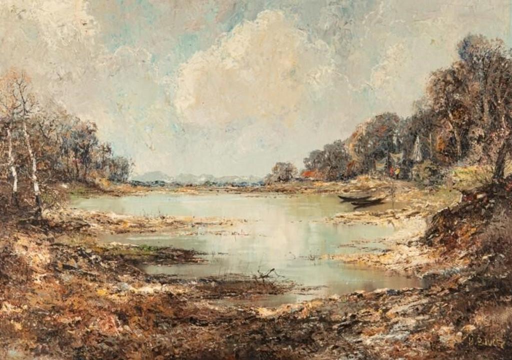 Willi Bauer (1923) - Landscape with Pond