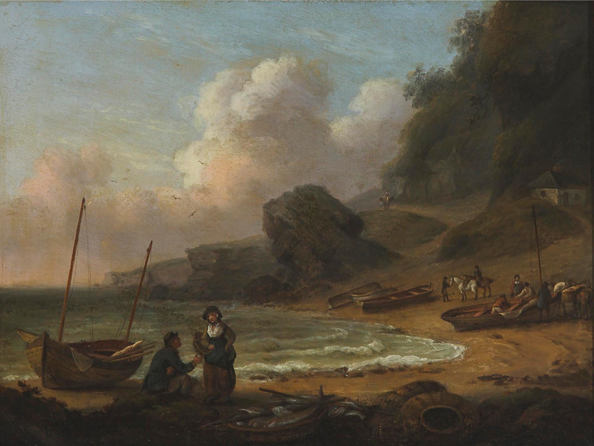 Manner of Julius Caesar Ibbetson - Fisher Folk In The Isle Of Wight, 1794