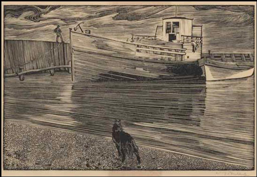 Walter Joseph (W.J.) Phillips (1884-1963) - Fishing Boats, Gimli Dock