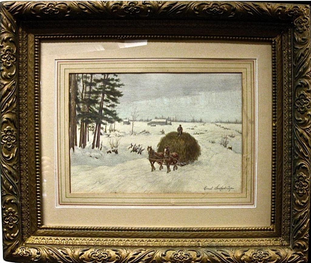 Ernest Sawford-Dye (1873-1965) - Hauling Hay In Winter