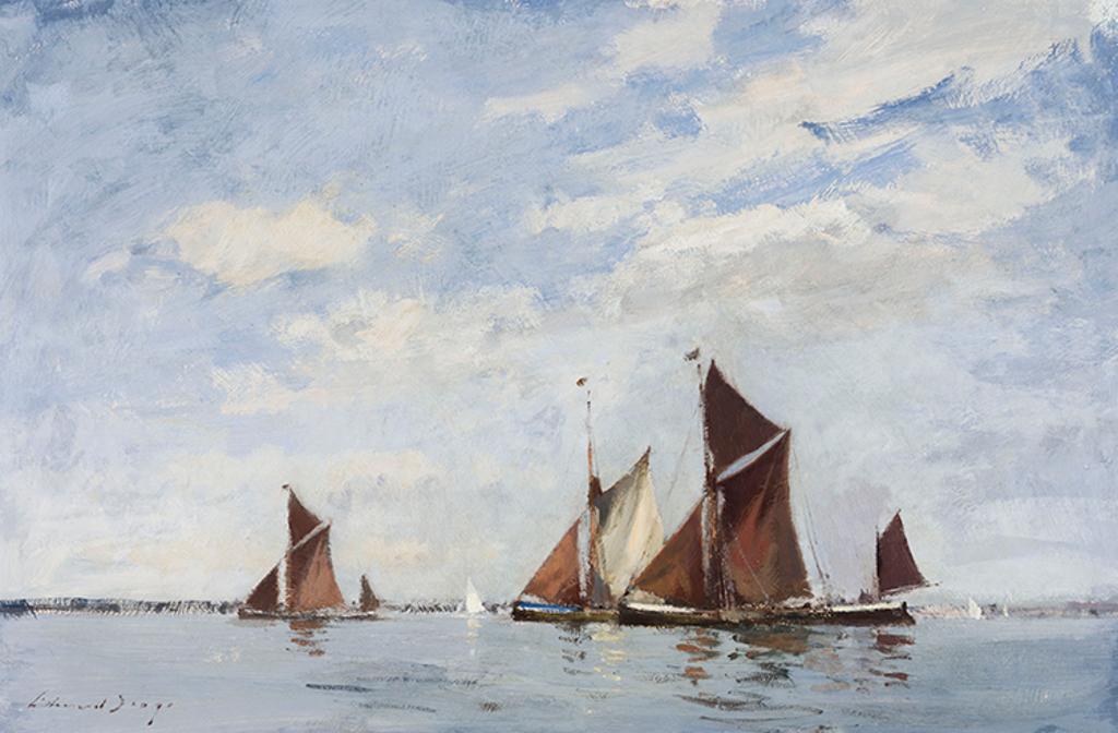 Edward Brian Seago (1910-1974) - Thames Barges Racing on the Orwell