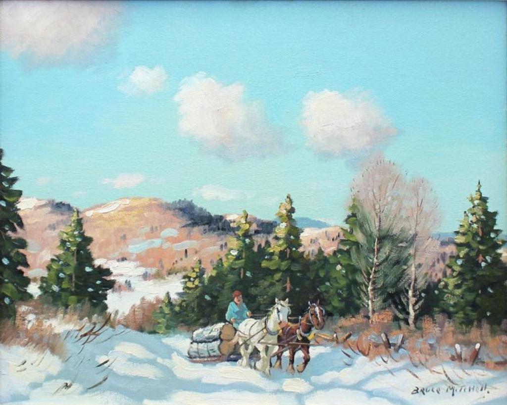 Bruce Mitchell (1912-1995) - Hauling Cordwood, Laurentians