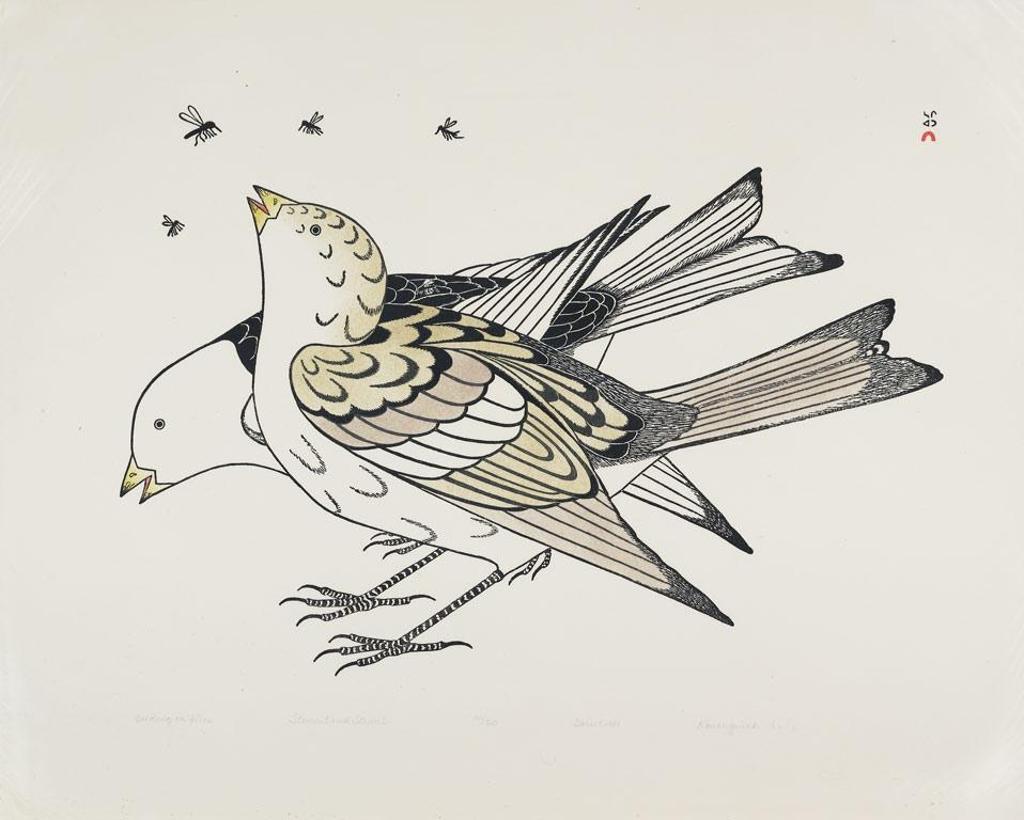 Kananginak Pootoogook (1935-2010) - Feeding On Flies
