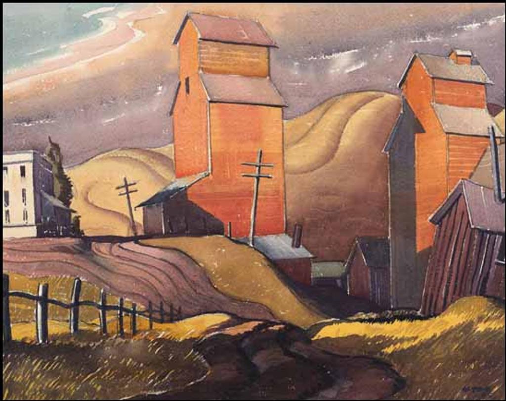 Henry George Glyde (1906-1998) - Grain Elevators, Lethbridge