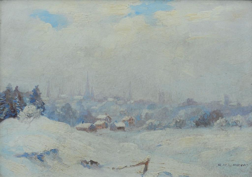 Robert Henry Lindsay (1868-1938) - Outskirts of Brockville, Late Snowstorm