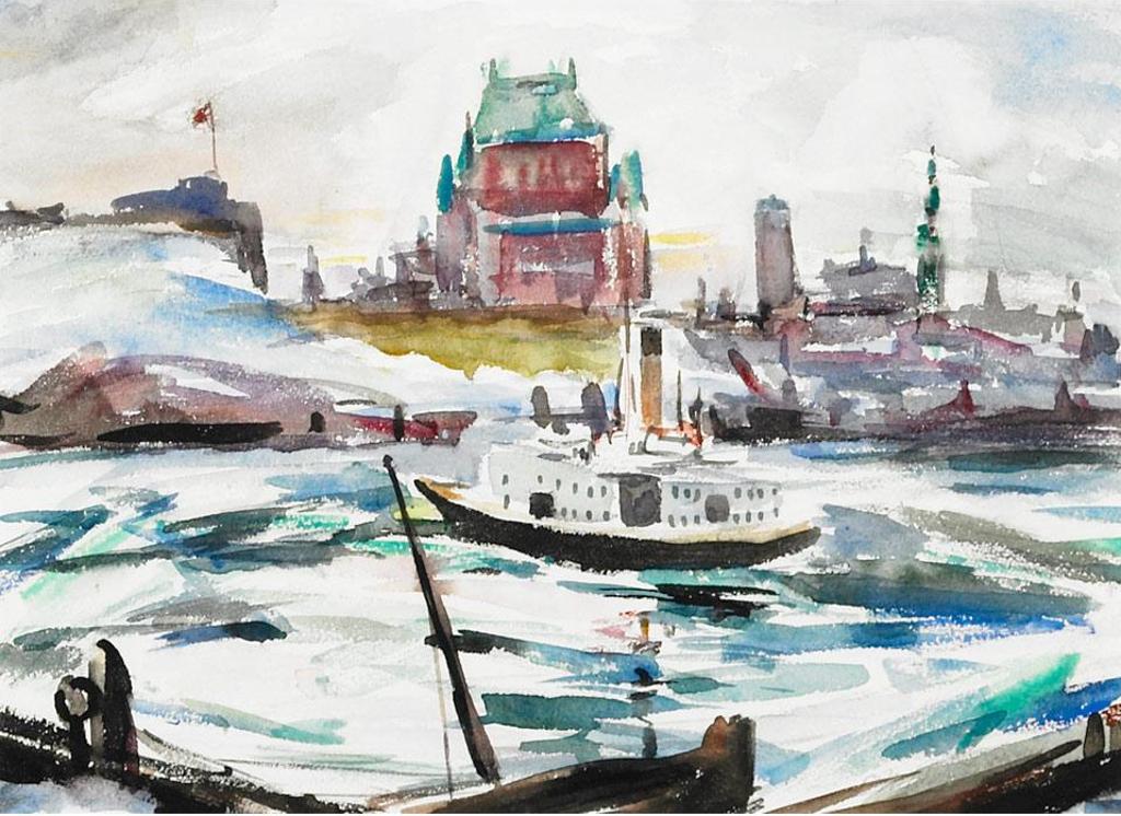 Lionel Fielding-Downes (1900-1972) - Quebec From The St. Lawrence River
