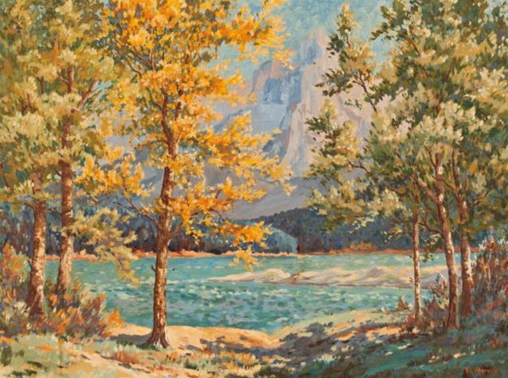 Reginald Llewellyn Harvey (1888-1963) - Rocky Mountain Lake