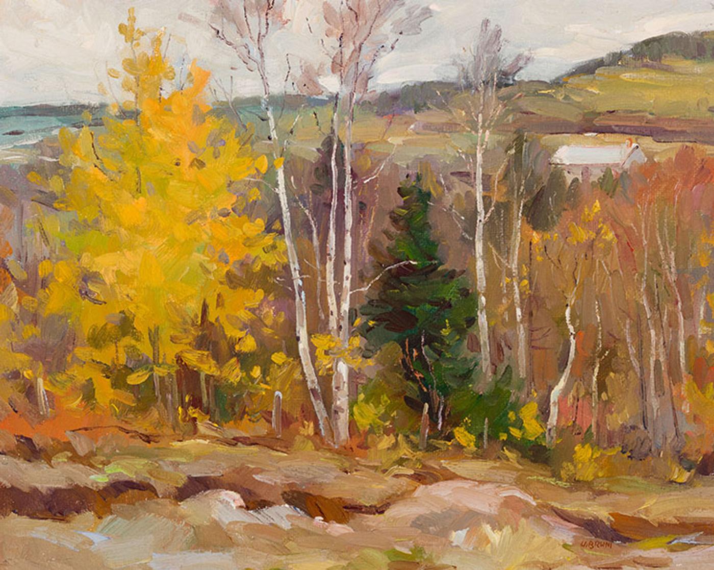 Umberto Bruni (1914-2021) - Un jour d’automne aux Éboulements, P.Q.