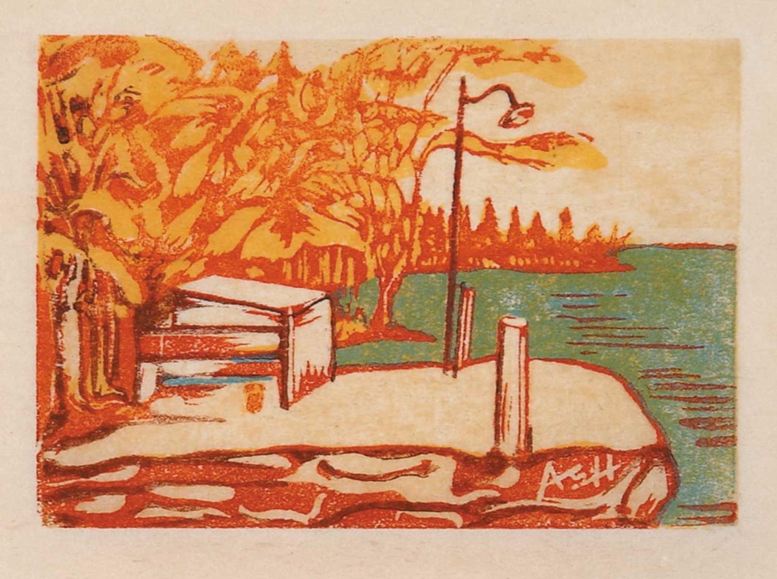 Anne Smith Hook - Untitled - Landscape with Dock