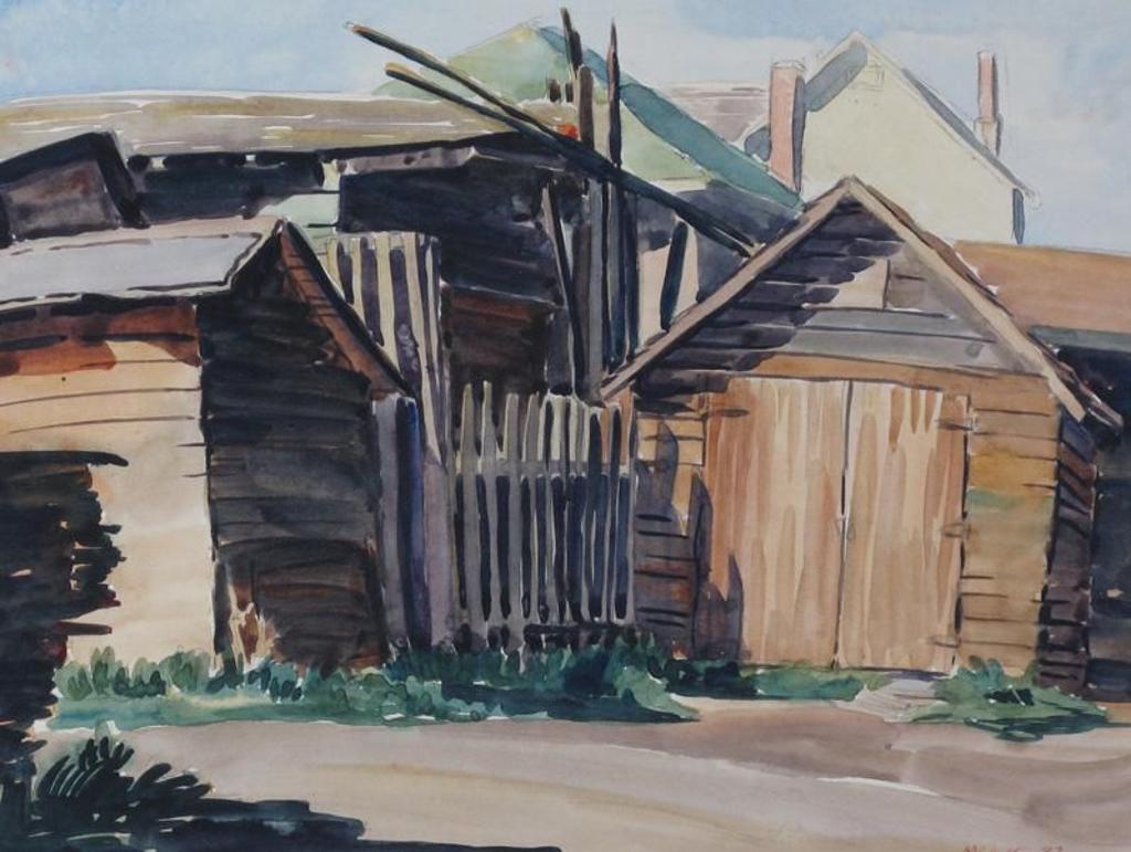 Margaret Dorothy Shelton (1915-1984) - Back Alley In Banff; 1937