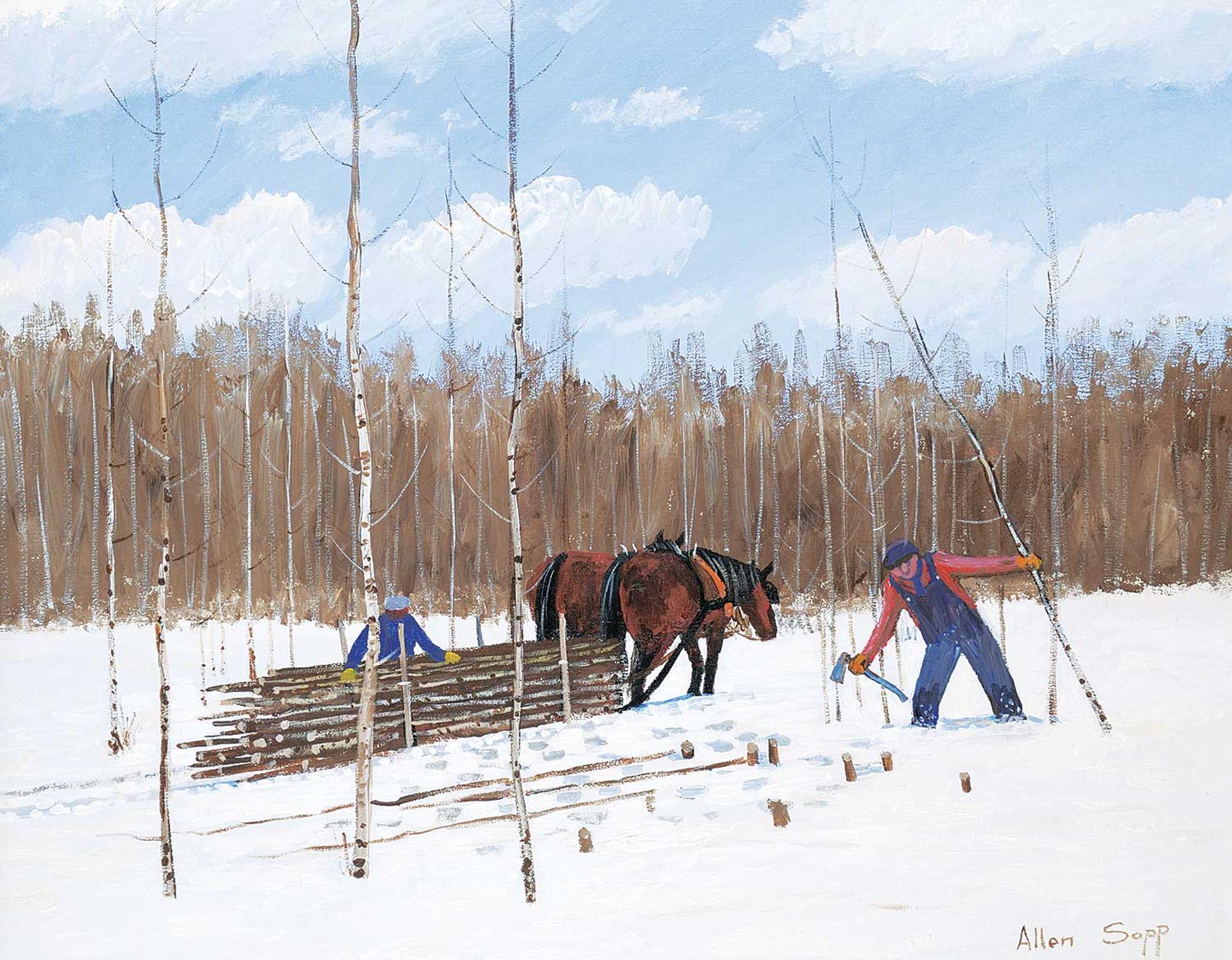 Allen Fredrick Sapp (1929-2015) - Getting a Load of Wood
