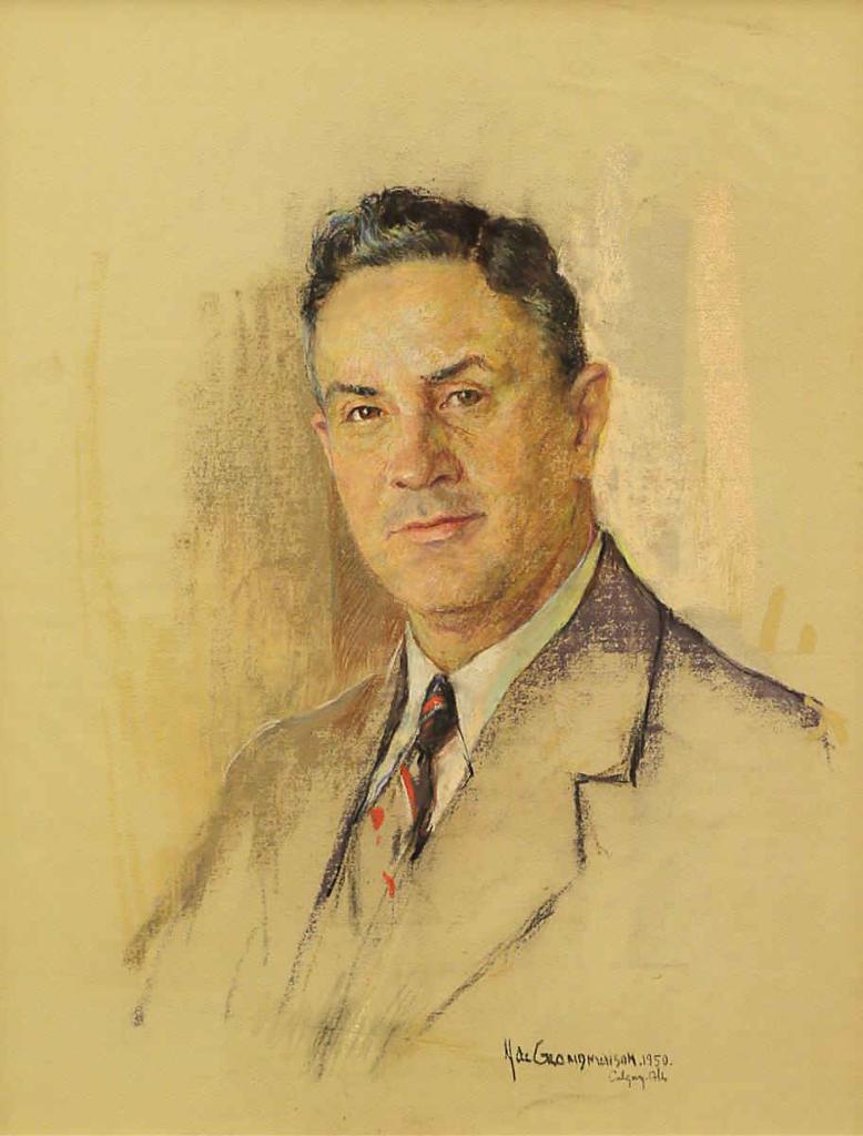 Nicholas (Nickola) de Grandmaison (1892-1978) - Portrait Of Frank Mcmahon [1902-1986]; 1950