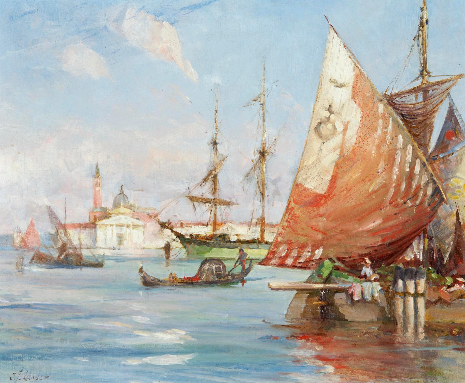 Charles James Lauder (1841-1920) - Venetian lagoon
