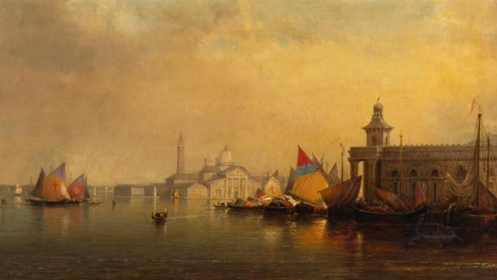 William Richardson Tyler (1825-1896) - Italian Harbour Scene